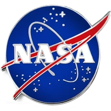 CC-008 NASA Pin with dual pin posts and deluxe pin clasps