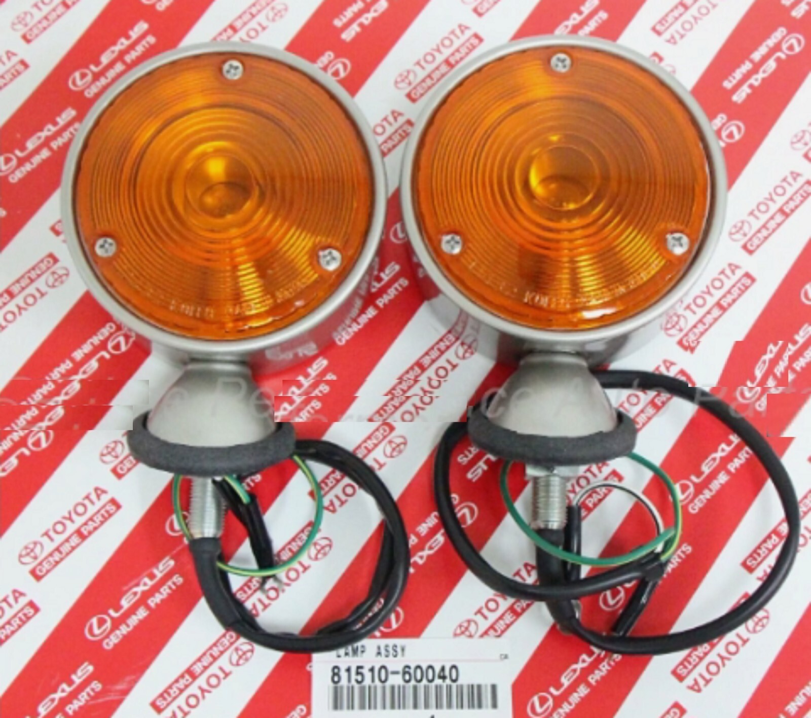 Toyota Land Cruiser FJ40 1958-1968 Amber Turn Signal Light Set Of 2 81510-60040