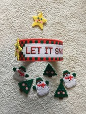 Handmade Christmas / Holiday Themed Mobile Star Let it Snow Tree Snowmen