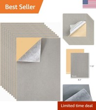 10PCS Self Adhesive Felt Sheets - Grey - A4 Size - DIY Crafts Drawer Liner