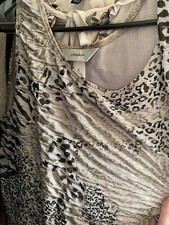 CJ Banks Womens PlUS Size X Sleeveless Top Brown Tan Stretch