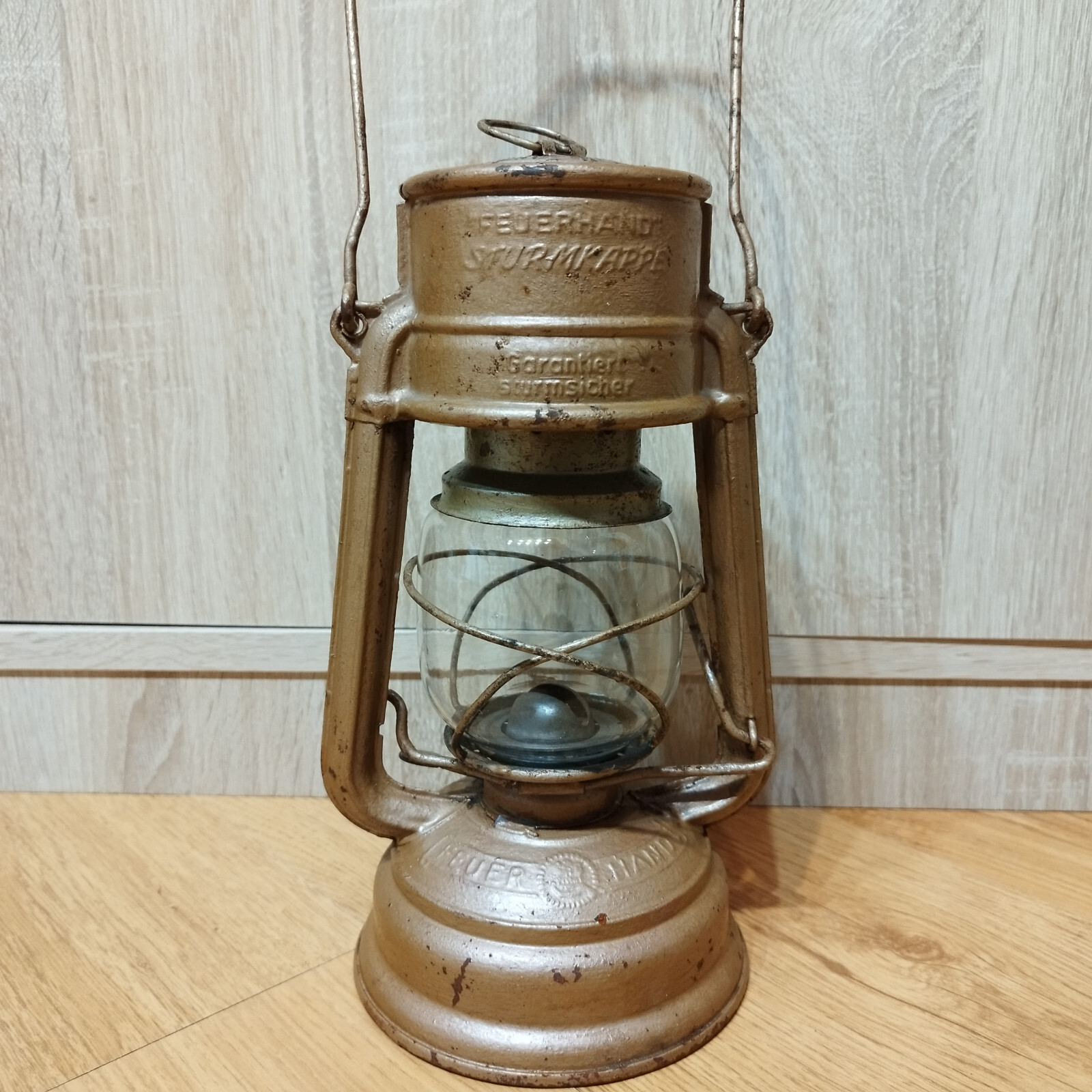 Old kerosene lantern Feuerhand 276 BABY special STURMKAPPE W.Germany  Retr Lamp 