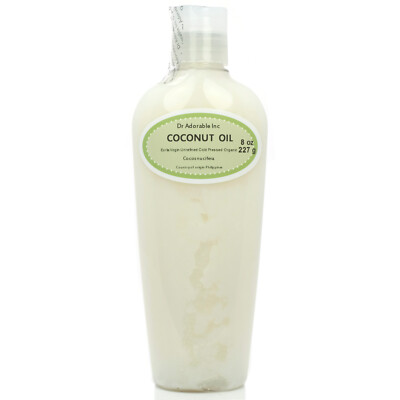 Premium Pure Organic Cold Pressed Best Extra Virgin Coconut Oil  2 oz up to 7 LB