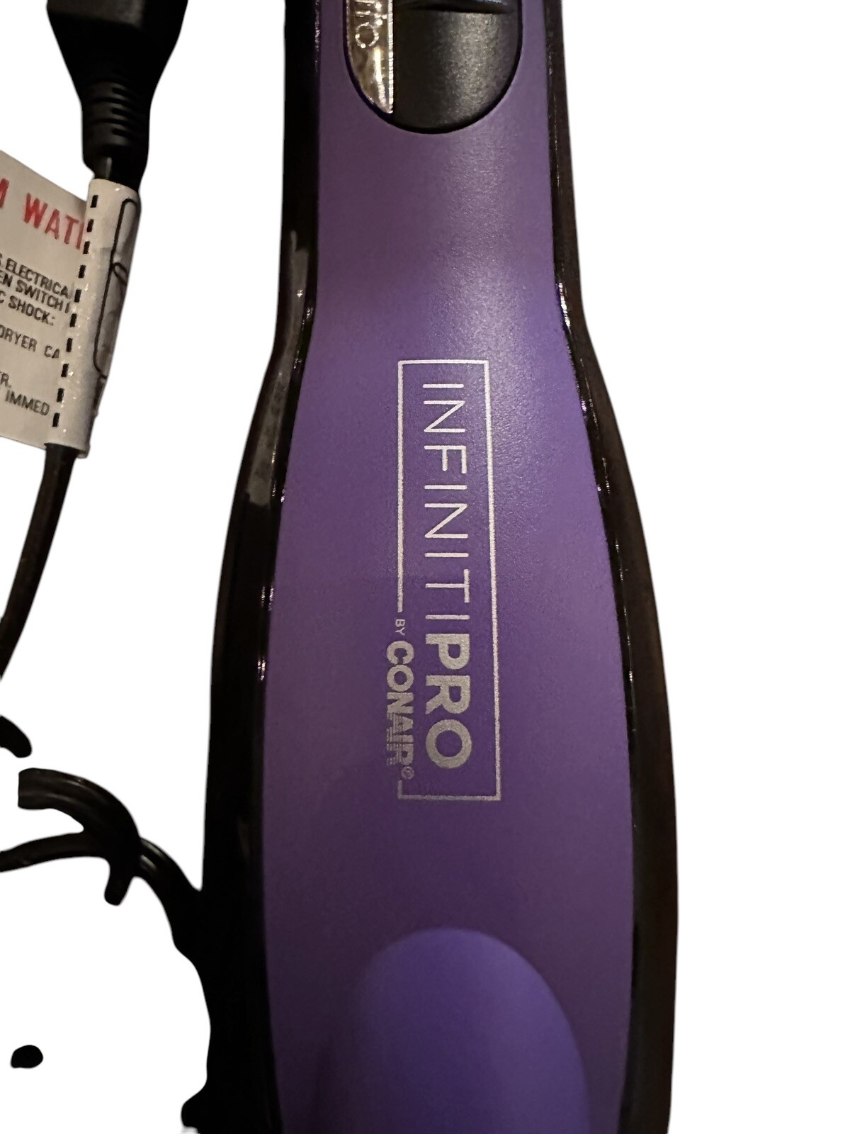 CONAIR Infiniti Pro The Knot Dr. Dryer Brush, Wet/Dry Styler, Black/Purple EUC