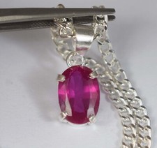 Natural 7.45 Carat Padparadscha Pink Sapphire Oval Gemstone Certified Pendant