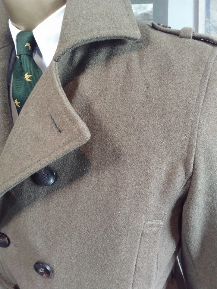 TOPMAN Military Green Belted Coat SIZE Medium - Image 3 of 4