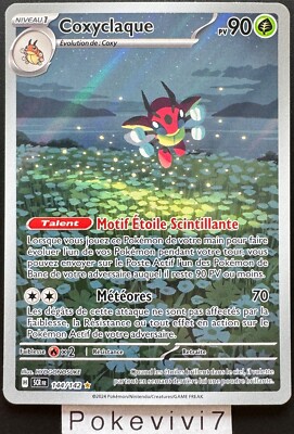 Pokemon Karte COXYCLAQUE 144/142 Secret Holo EV7 SCR FR NEU