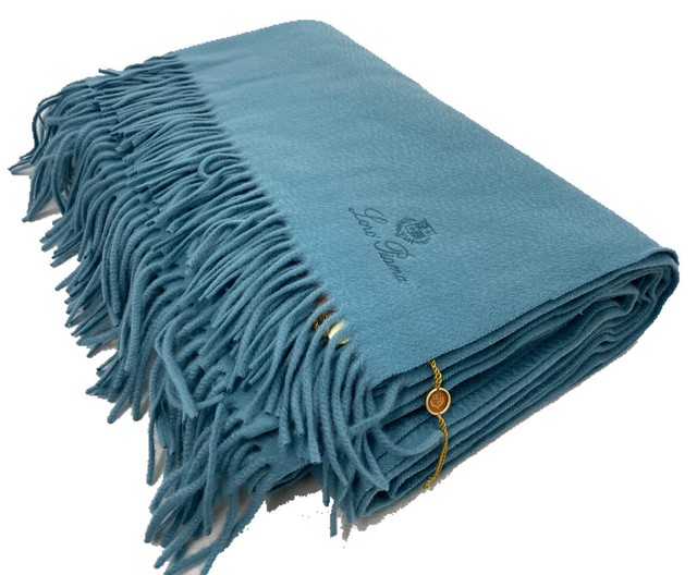 Loro Piana 100 Cashmere Large Turquoise Unito Blanket Made in Italy eBay