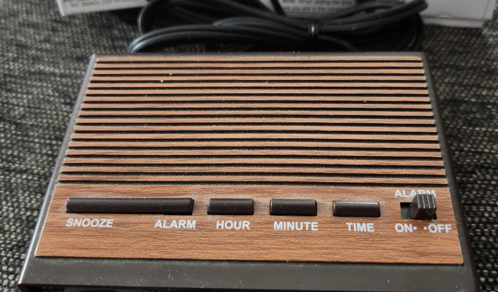 Westclox 6" LED Alarm Clock Retro Wood Grain Finish 22690 eBay