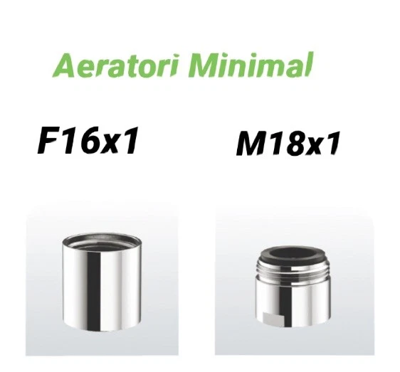 AERATORE MINIMAL ROMPIGETTO FILTRO X RUBINETTO LAVABO BIDET M 18x1 e F16x1