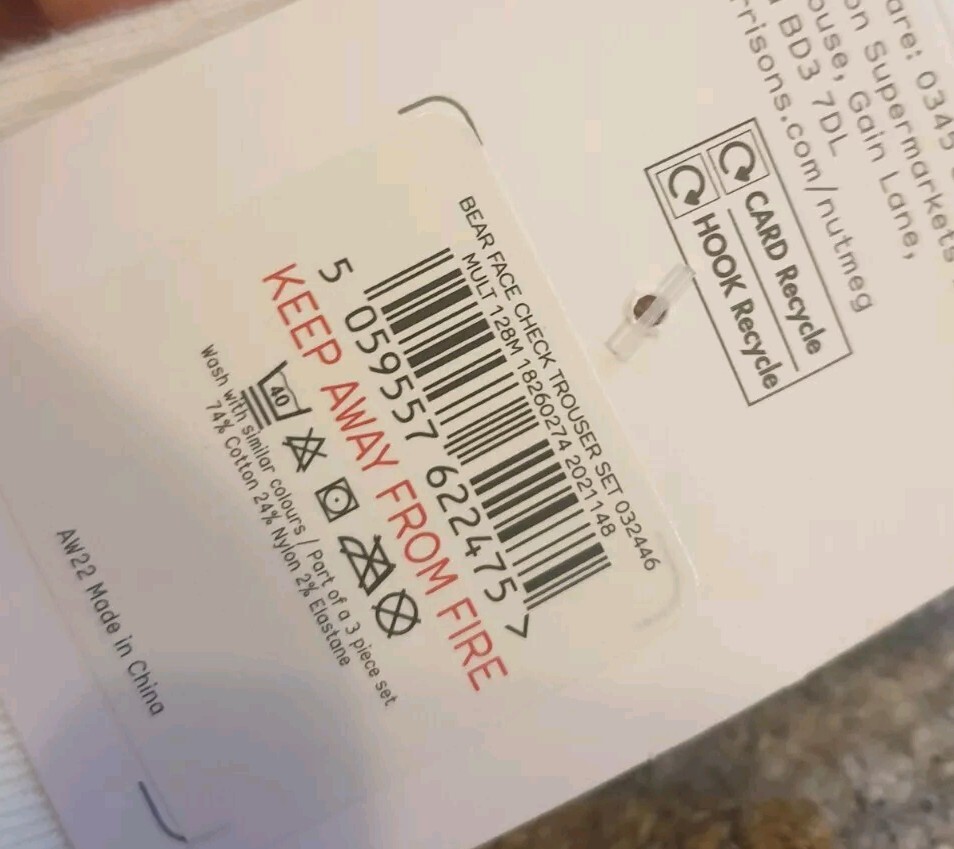 NEW Nutmeg Bear Face Jumper Check Trousers Socks Age 1218 Months eBay