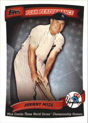 2010 Topps Peak Performance #28 Johnny Mize 