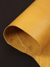 Full Hide Yellow Vachetta Cow Leather – 100% Genuine – Full Grain - Vegetable