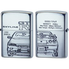 ZIPPO Nissan Skyline GTR GT-R BNR34 type (1999-2002) Double-Sided Machining JP