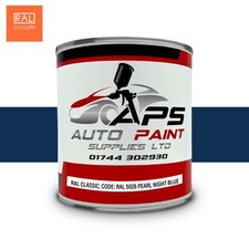 1L ENAMEL SATIN PAINT RAL 5026 PEARL NIGHT BLUE METAL CHASIS CAR BIKE VAN