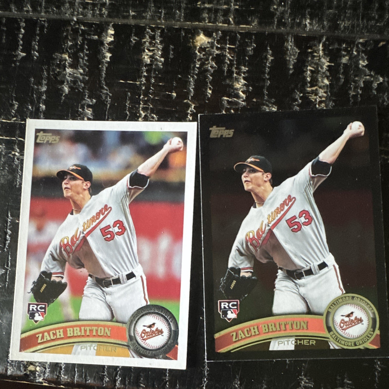 Topps 2011 2-Card Lot Zach Britton Rookie #418 Baltimore Orioles MLB