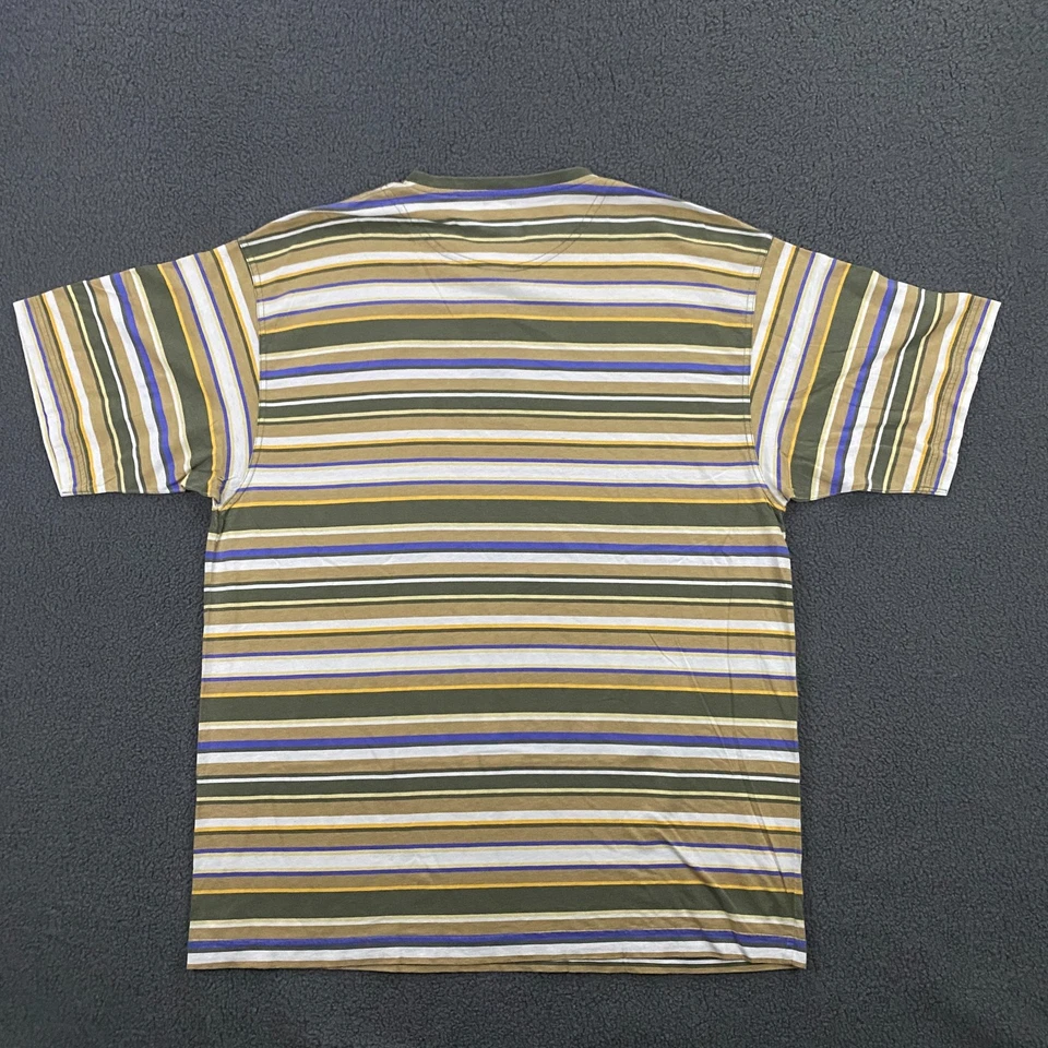 Camiseta De Colección Y2K Gap Henley Para Hombres XL Manga Corta Algodón Rayas Surf Skate Foto 4 de 4