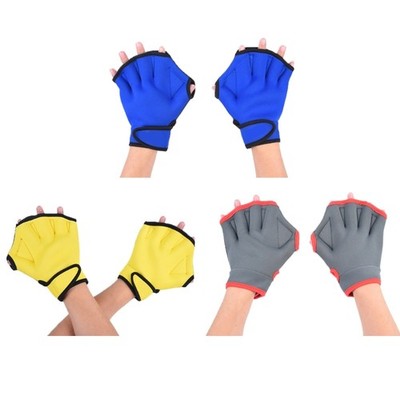 Webbed Swim Gloves Finger Frogs Type Water Gear Paddle Fins for Aquatic Training