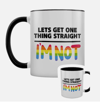 Lets Get One Thing Straight, I'm Not Inner 2-Tone Tasse Schwarz OVP - BRANDNEU