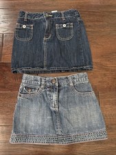 Girls Gymboree Denim Jean Skirt W Built In Shorts Size 5 Set Of 2