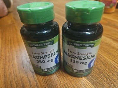 Natures Truth 250 mg Magnesium Supplement Caplet 30ct 09/2026 - Lot of 2