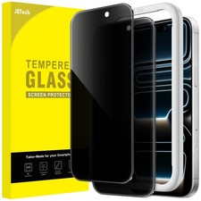 JETech Privacy Screen Protector for iPhone 17 Pro 6.3Inch, AntiSpy Tempered G...