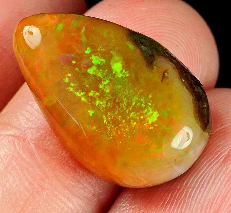 11.4Ct African Polished Black Opal Cab Specimen PYWB1860