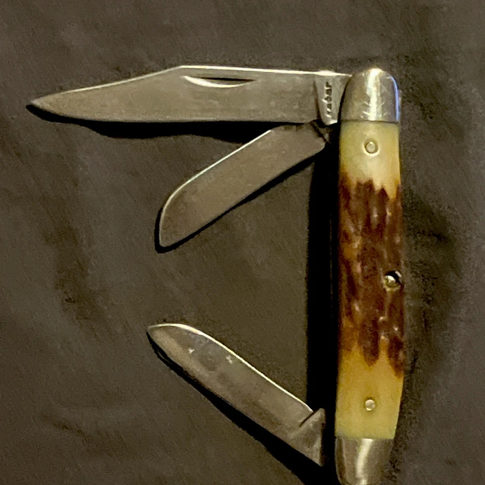 Ka-Bar Stag 手柄 Stockman 口袋刀 状况非常好 无裂缝 好卡扣 — 第 3/4 张图片