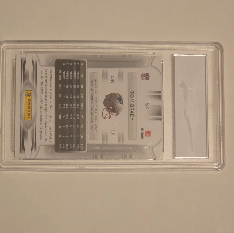 2009 Playoff Prestige #57 Tom Brady - Image 2 of 2