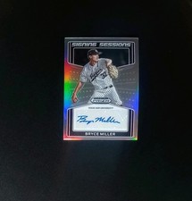 2022 Prizm Draft Picks Bryce Miller Signing Sessions RC Silver Holo Prizm Auto