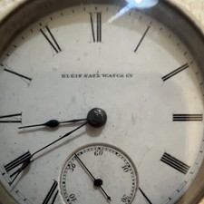 Elgin Nat'l Watch Co Mechanical Full Hunter Silveroid Pocket Watch Roman Dial