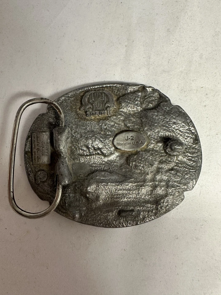 Siskiyou 1995 Belt Buckle Buffalo Indian Nickel Eagle Landing Southwest J-2 - Image 3 of 4