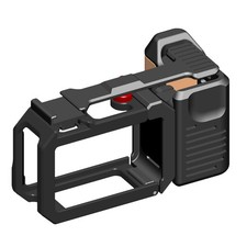 Wooden Hand Grip Metal Magnetic Cage Kit for DJI Action 5 Pro/4/3 Street Photo