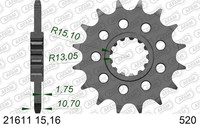Ritzel Antriebsritzel 15-ZäHne 520-Teilung FüR Yamaha FZ8 800 S Fazer 2010-2015
