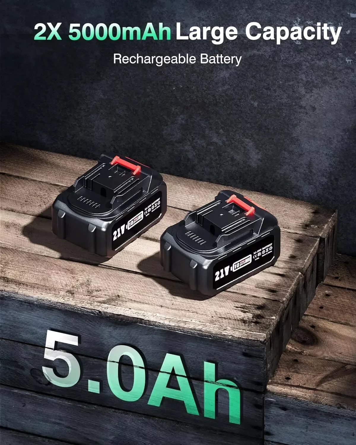 AVHRIT 1/2" Cordless Brushless Impact Wrench 1000Nm(738Ft-lbs) w/ 2x5.0Ah for Ma