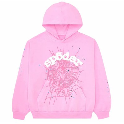 Sp5der OG Web Hoodie Pink