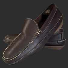 Lumberjack Shoes Size 8 EU 42 Men’s Moccasin Loafers Brown Leather Driving Shoes