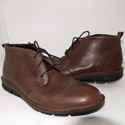 Ecco Mens 8 / 8.5 42 Jeremy Hybrid Chukka Boots Brown Leather Ankle