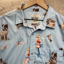 RSVLTS The Sandlot The Beast Wendy Peffercorn Shirt Mens XL Blue Short Sleeve