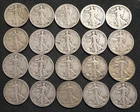 20x Walking Liberty Half Dollars • Circulated • 90% Silver • 156.7 dwt Lot