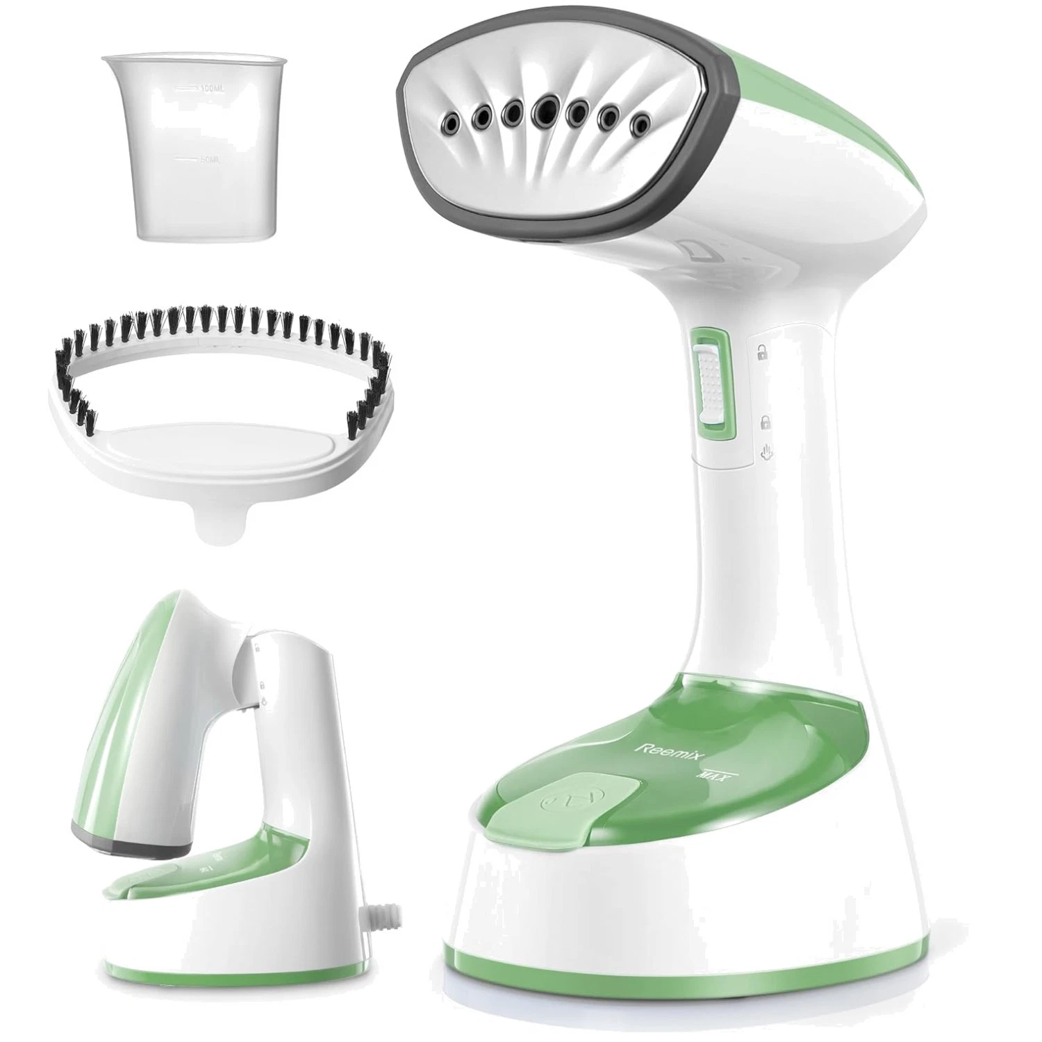 Foldable Clothes Steamer - 20g/min Penetrating Steam, Green
