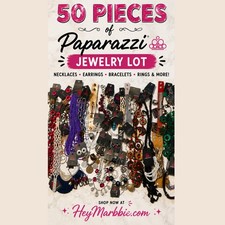 New 50-Piece Mix Paparazzi Necklaces, Earrings, Bracelets Rings Bundle