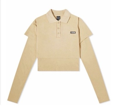 PE Nation Augusta Long Sleeve Tee Polo Size XS NWT Sand Layered RRP$149
