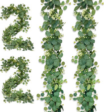 4 Pack Eucalyptus Garland, 5.9Ft Artificial Flowers and Leaves Greenery Garlands