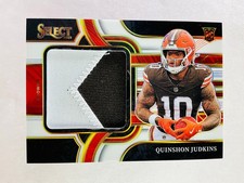 2025 Panini Select Quinshon Judkins /99 Jumbo Rookie Swatch White Prizm