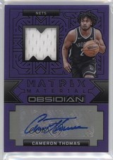 2023-24 Panini Obsidian Electric Etch Purple Flood 12/49 Cameron Thomas Auto 7y2