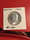 1964 P UNC Kennedy Half Dollar 50C 90% Silver