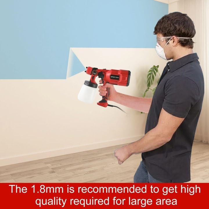 Paint Sprayer High-Efficiency Spray Gun for House Painting 800ML Lightweight ...