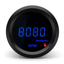 Car Digital Gauge 52mm Blue LED Automobile 0-9999RPM Tachometer for 1-8 Cylin...