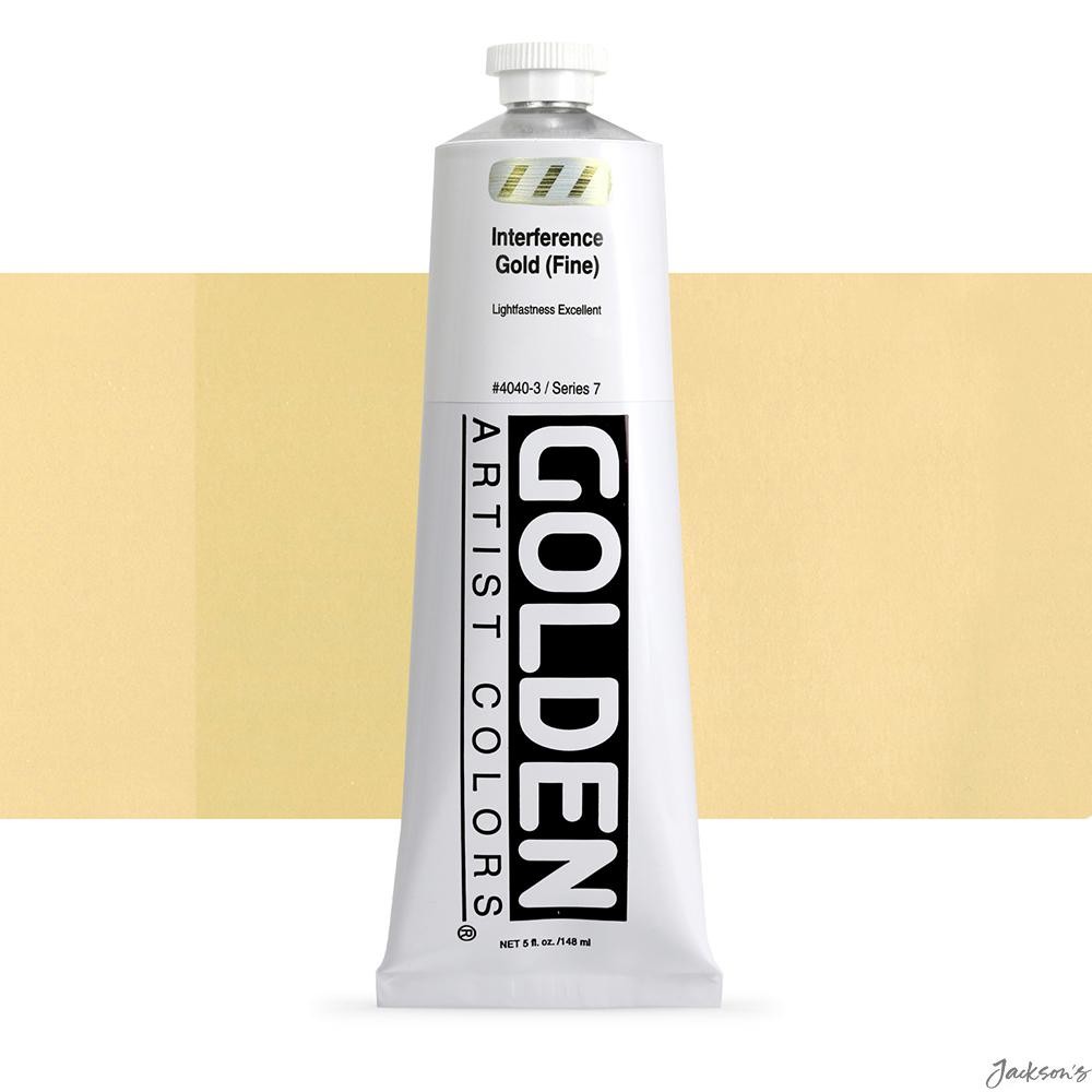Golden Heavy Body Acrylic Paint 148ml Interference Gold Fine Artist Use